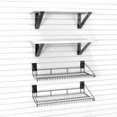 SlatWall Accessories -  Shelves Bundle (4 Shelves)