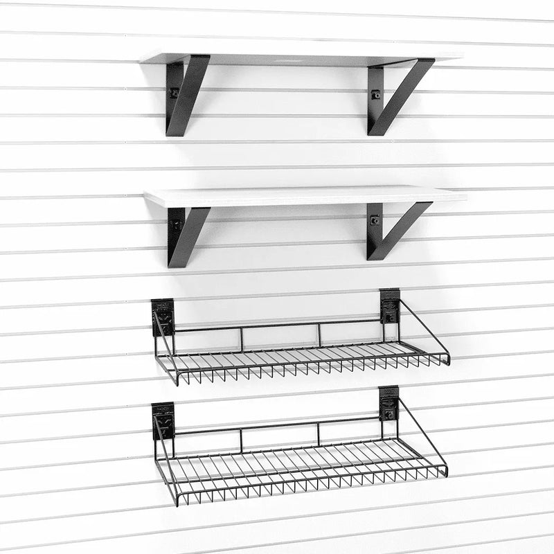 SlatWall Accessories -  Shelves Bundle (4 Shelves)